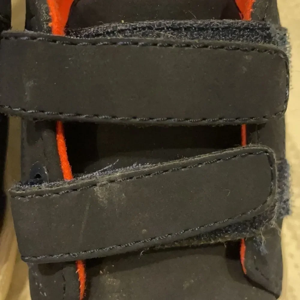 Gap Little Boys Navy & Orange Double Velcro Sneakers